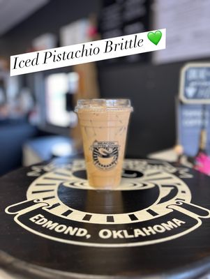 Iced Pistachio Brittle Espresso Latte