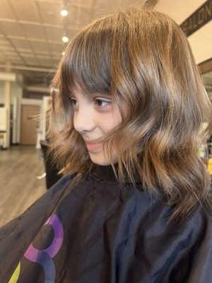 Kids shag cut