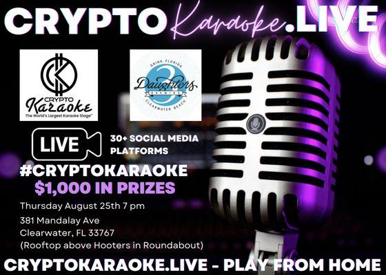 You can watch and play CryptoKaraoke.live live streaming on all social media platforms.