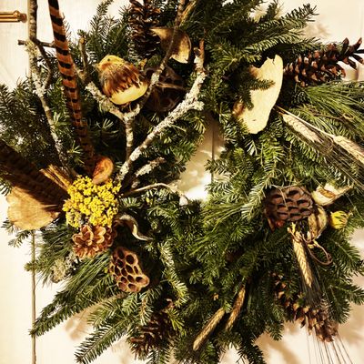 Foraged and wild holiday greenery & decor- elegant, bohemian!