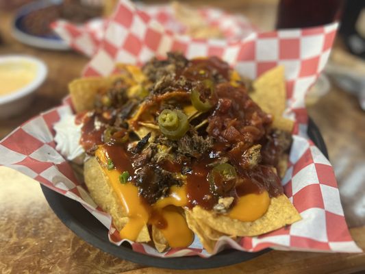 Loaded pork nacho