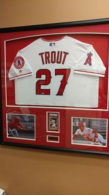 Autographed Mike Trout jersey.