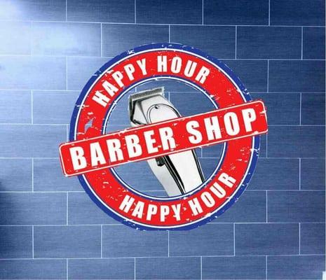 Happy Hour Barber Shop Logo