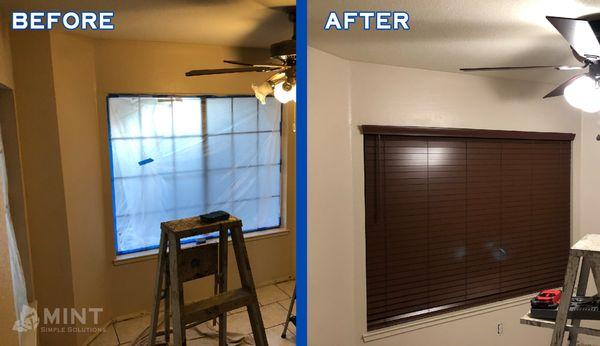 Painting, Blinds, and Ceiling Fan Installation