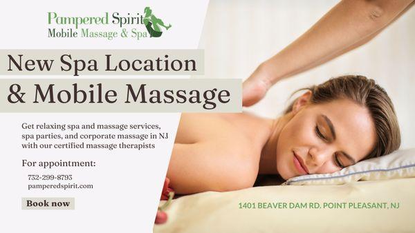 Pampered Spirit has a new location in 2022 on Beaver Dam Rd. in Point Pleasant, NJ