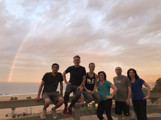 We got to see a rare double rainbow today while working out!