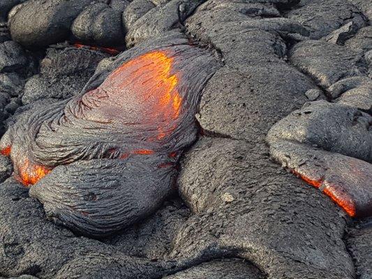 Up close and personal with the lava flow