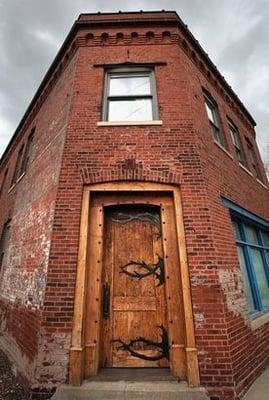 The grand entrance, Larry Endicott's father-in-law and he made from solid roughe.