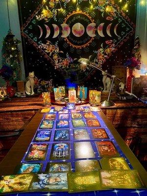 Tarot Along the Way - trademarked heart mind body and soul - what you need to know spread -