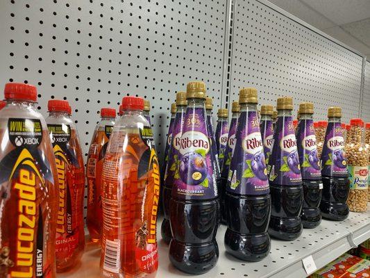 Lucozade and Ribena