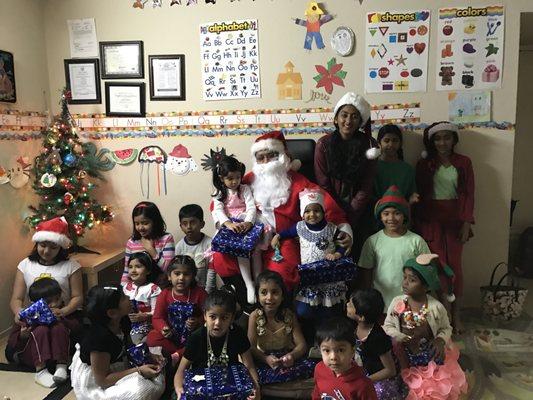 Ho Ho Ho... Santa Clause visited our school and gave lots of presents