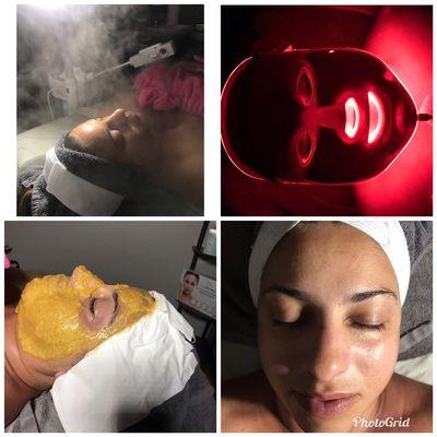 24 karat gold facial with LED red light therapy!