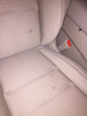 Stains on my BRAND NEW Jeep passenger seat.