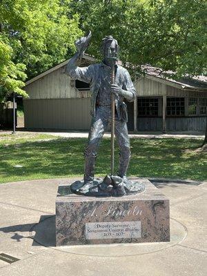 Statue of Lincoln the surveyor.