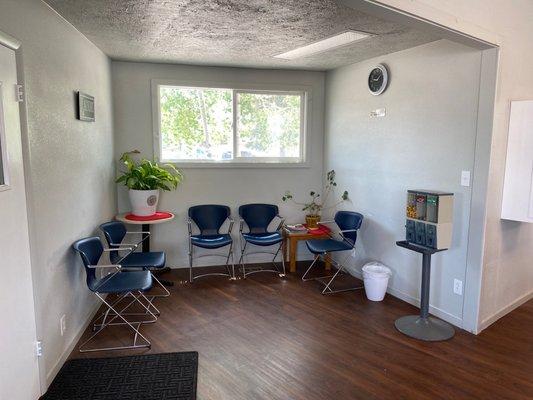 Waiting area with chairs