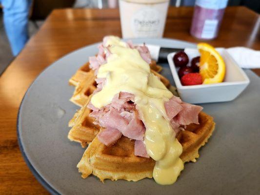 Ham & Swiss Belgian Waffle