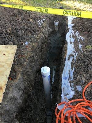 New Sewer Line w/ Cleanout