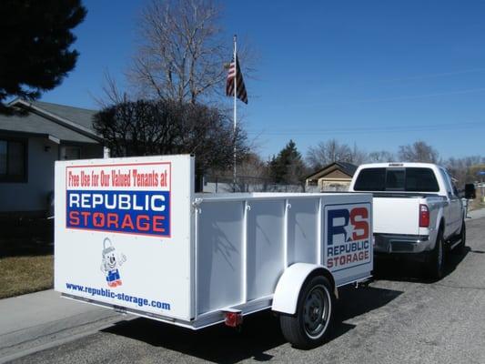 Utility Trailers are available free of charge to tenants.