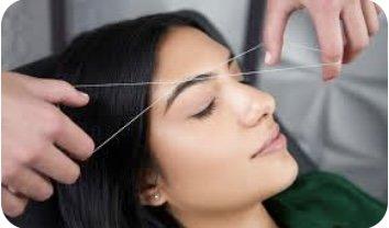 Threading is best for safely shaping and cleaning your eyebrows without application of harsh chemicals like waxing.