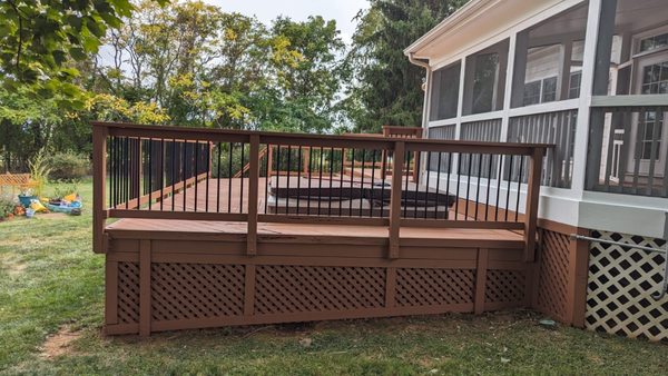 We power washed, and paint this deck