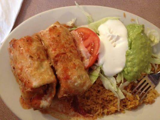 Shrimp chimichangas