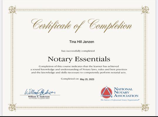 Additional Notary training