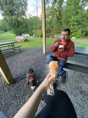 Pup treat, sundae and a cone!