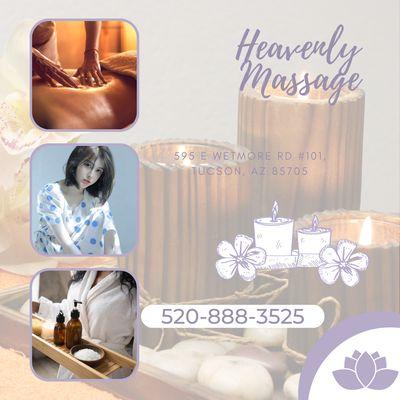 Heavenly Massage
 595 E Wetmore Rd #101, Tucson, AZ 85705
 Call us at 520-888-3525