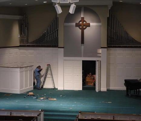 Arlingtion Water Damage - Flooding from a roof leak This Arlington church suffered flooding from a combination of a leaking r...