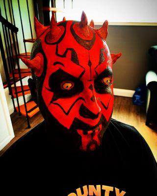 Darth Maul Face Paint with Horns