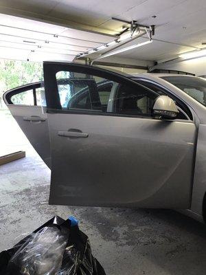 Before Tint, during window cleaning