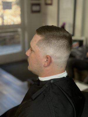 Mid-bald fade