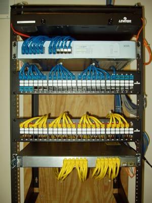 IDF Wall Rack. Voice and Data. Fiber to MDF.