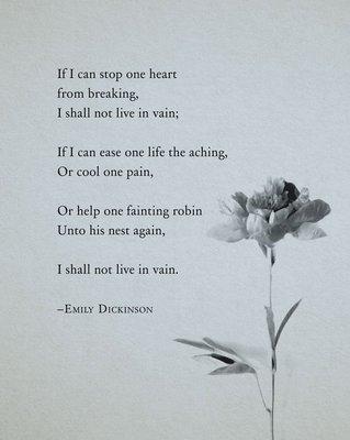 This is a poem that has inspired me in my life.