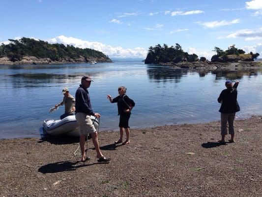 Exploring on of the smaller islands