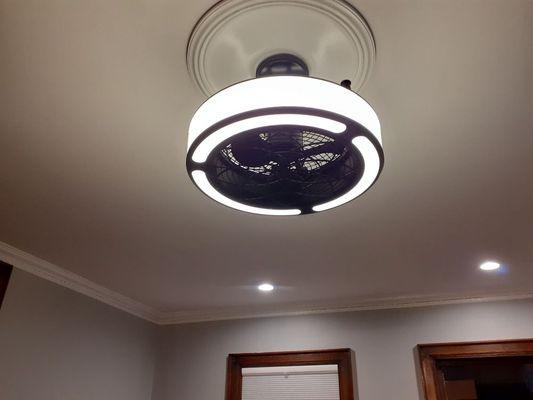 This is a ceiling fan installation done by our Electricians.