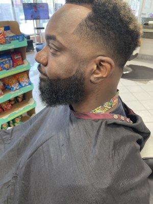 Low fade and beard  done by rabia the barber