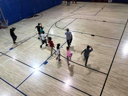 youth sports in the gym