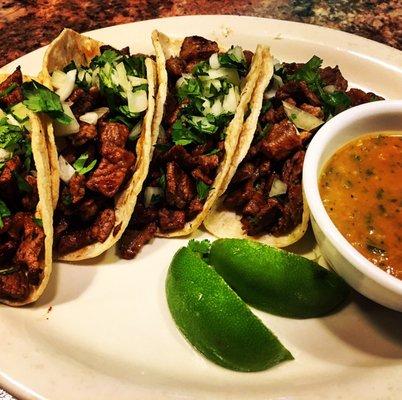 Asada steet tacos are so freaking good. Ask the cook when he makes them. He does a variety of things.