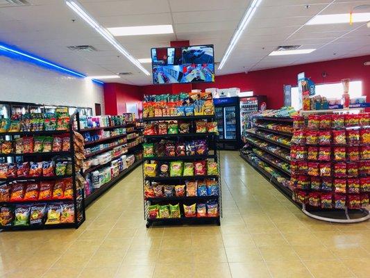 Chips and candy aisle