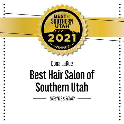 Voted Best Salon in Southern Utah 2021!