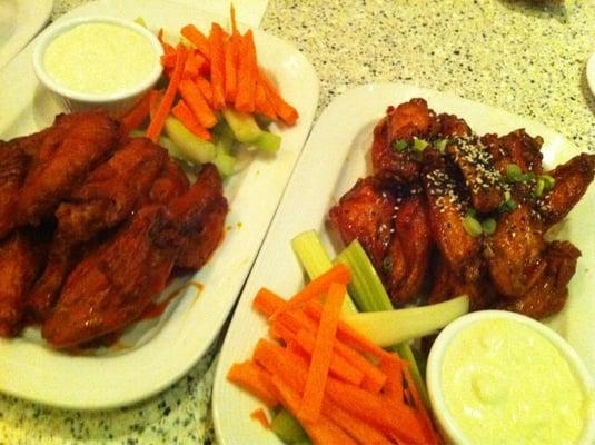 Buffalo and Thai wings