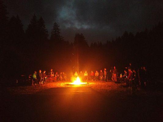 Evening Campfire at Camp