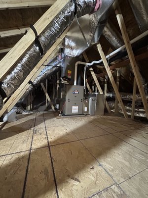 New HVAC install in home attic