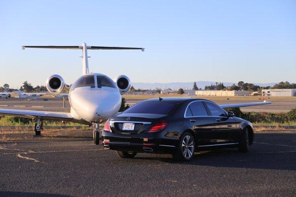 Mercedes Benz S Class luxury airport limo service in San Francisco CA