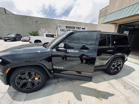 Rivian R1S full tint. Roof, windshield, driver and passenger window. Love it.