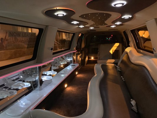 A look inside of our Lincoln Navigator limo.