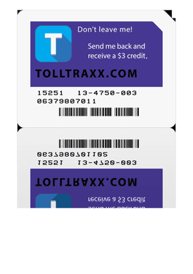 Save! No daily charges and lowest post tolls with Tolltraxx transponders