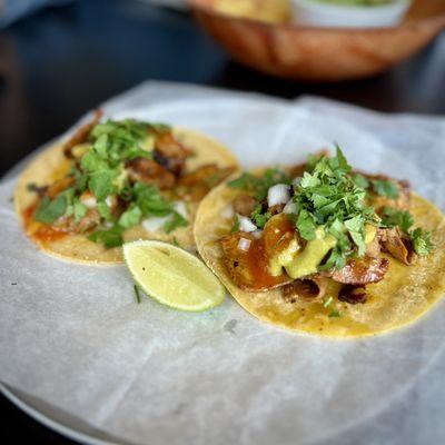 Al Pastor Tacos with Spicy Salsas