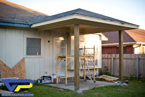 Completed covered patio